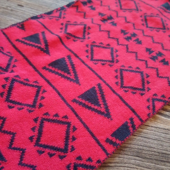 Bohemian Aztec Trendy Colorful Patterned Infinity Scarf - Picture 4 of 8